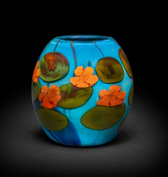 View 1 of Lot 410: "Nasturium" Paperweight Vase