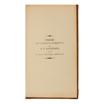 Catalog image of coleridge, samuel taylor | poems on various subjects. london: c.g. and j. robin…