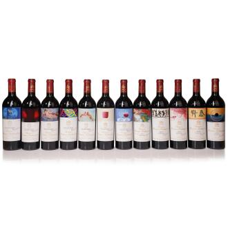 View 1 of Lot 653: 2008-2019年 木桐堡垂直套装 Château Mouton Rothschild 2008-2019 "Vertical" (12 BT)