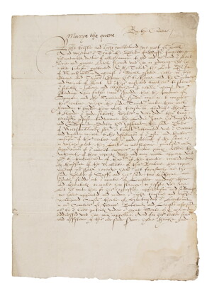 Catalog image of queen mary i., letter signed, 28 january 1554
