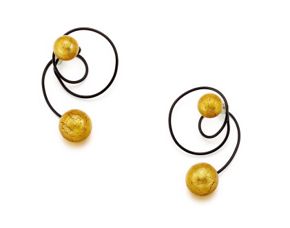 Catalog image of jar | 'carnaval a venise' pair of titanium and glass ear clips | jar | 'carnava…