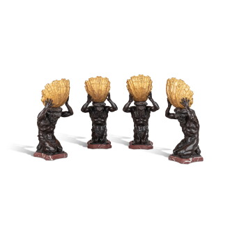 View 1 of Lot 667: Suite de quatre lampes en bronze par Edward F. Caldwell & Co., New York, vers 1920