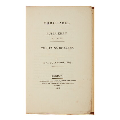 Catalog image of coleridge, samuel taylor | christabel: kubla khan, a vision; the pains of sleep…