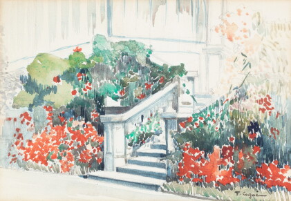Catalog image of Flowers on the porch | Perron fleuri