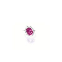 1780. pink sapphire and diamond ring, paolo costagli