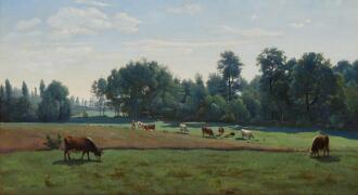 View 1 of Lot 120: Marcoussis - les vaches au paturage