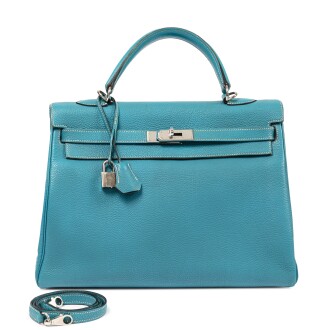 View 1 of Lot 383: Bleu Jean Togo Kelly 35 Retourné Palladium Hardware, 2008