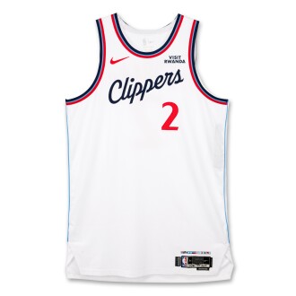 View 1 of Lot 9: Kawhi Leonard Los Angeles Clippers 2025-2026 Game Worn Association Edition Jersey | 30 Points | Double-Double | Matched to 2 Games