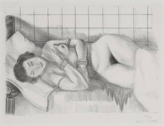 View 1 of Lot 96: Figure endormie, châle sur les jambes (D. 511)