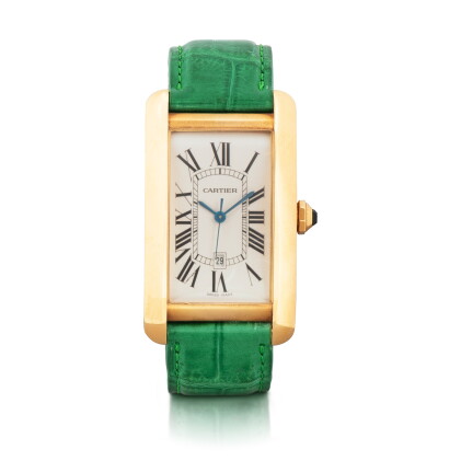 Catalog image of Tank Americaine, Ref. 1740 Montre bracelet en or jaune avec date | Yellow gold …