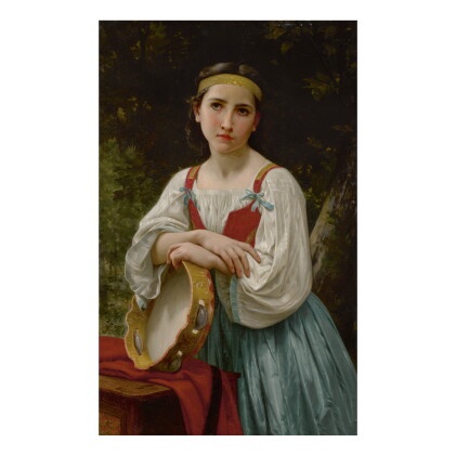 Catalog image of william bouguereau | bohémienne au tambour de basque