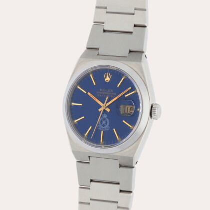 Catalog image of Oysterquartz Datejust, Reference 17000 | A stainless steel wristwatch with date…