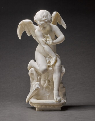 Catalog image of clement-léopold steiner | l'amour au papillon (cupid with a butterfly)