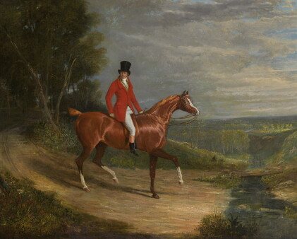 Catalog image of john frederick herring snr. | equestrian portrait of a gentleman riding a chest…