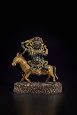 View 1 of Lot 886: A polychrome repoussé figure of Palden Lhamo, Mongolia, 18th century