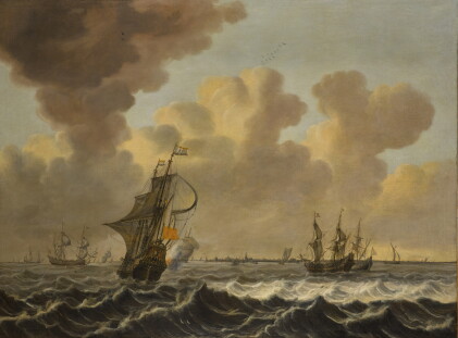 Catalog image of Dutch frigates and other shipping off Vlissingen