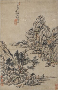 View 1 of Lot 2547: 王原祁 仿大癡筆意山水｜Wang Yuanqi, Landscape after Huang Gongwang