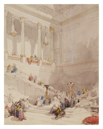 Catalog image of Figures on the staircase of a palace