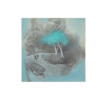 Catalog image of tay bak koi | landscape with blue tree