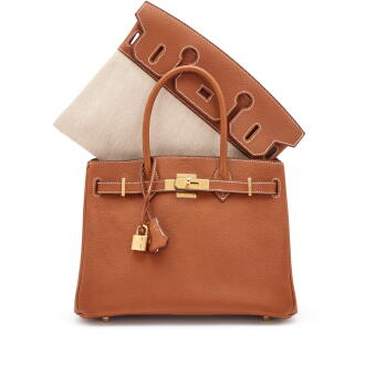 View 1 of Lot 38: Limited Edition Fauve Barenia Faubourg and Toile 3 in 1 Birkin 30 Gold Hardware, 2022