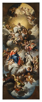 Catalog image of luigi garzi | the virgin presenting saint catherine of siena to christ in glory
