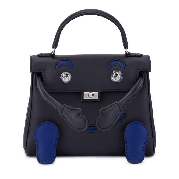 Hermès Kelly Doll in Bleu Indigo and Bleu Royal 