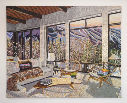 Catalog image of Alpineglow Ski Lodge Painting