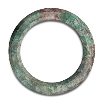 View 1 of Lot 105: A large archaic bronze ring handle, Western Han dynasty  西漢 青銅鋪首環