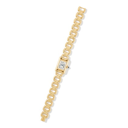 Catalog image of Cartier | Montre bracelet de dame or , "Tank" | Lady's gold bracelet watch, 'Tank'