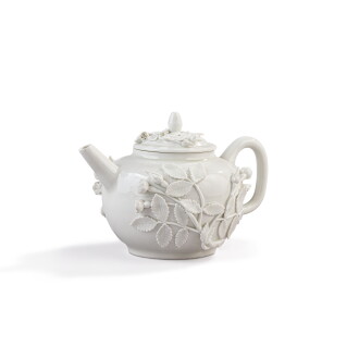 View 1 of Lot 501: An early Meissen white porcelain teapot and cover, circa 1713-15