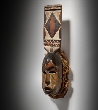 View 1 of Lot 97: Igbo-Afikpo Mask, Cross River Region, Nigeria