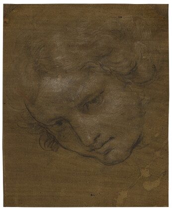 Catalog image of Recto: Head Study Verso: Head Study, possibly after the antique