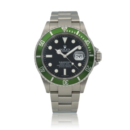 Catalog image of ‘Kermit’ Submariner, Ref. 16610T Stainless steel wristwatch Circa 2004