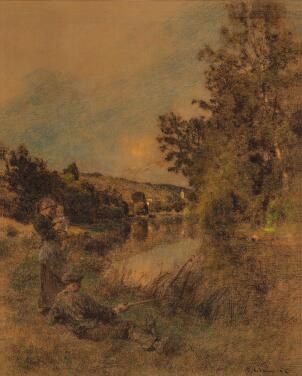 View 1 of Lot 66: Fishermen of the Marne (Pêcheurs de la Marne)