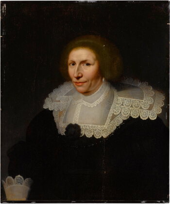 Catalog image of Portrait of a woman, half-length. facing left