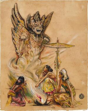 View 1 of Lot 9701: Willem Gerard Hofker 威廉·傑拉德·賀夫卡 | Burning offering 供奉
