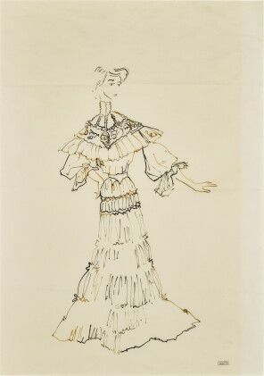 Catalog image of Preliminary Sketch for Mary McGuire Costume Design