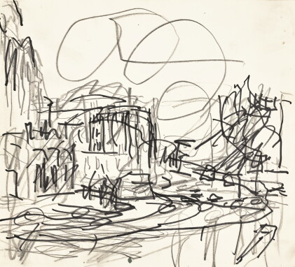Catalog image of frank auerbach | study looking towards eversholt street