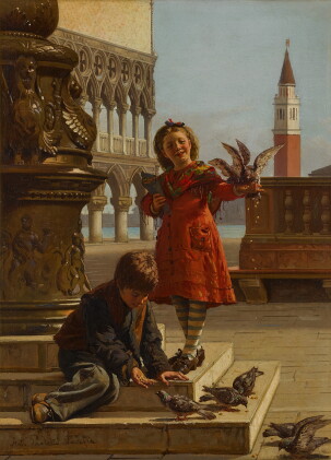 Catalog image of Feeding the Pigeons