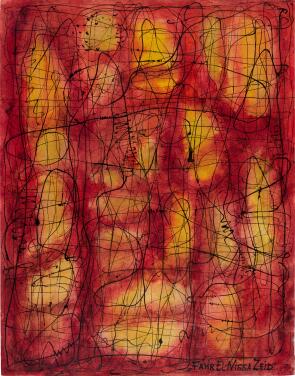 View 1 of Lot 44: Untitled (Red Abstract)