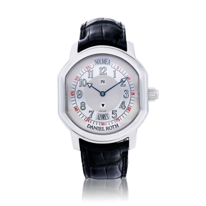 Catalog image of Reference 857.ST Metropolitan 24 Cities, A stainless steel world-time wristwatc…