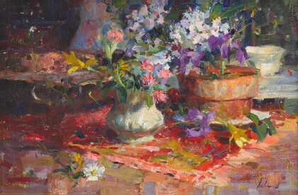 Catalog image of richard alan schmid | mountain laurel, iris and daffodils