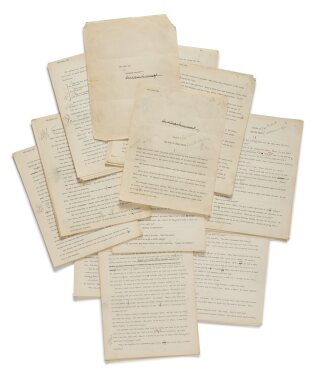 View 1 of Lot 1012: Hammett, Dashiell | Typescript of this classic detective novel, with extensive annotations by the master of the genre