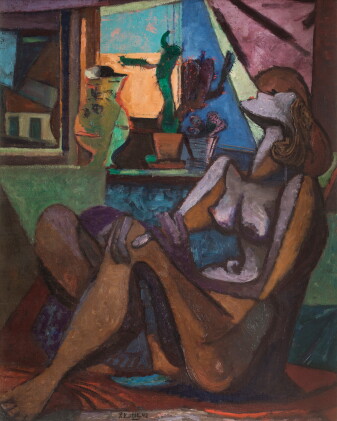 Catalog image of pravoslav kotík | seated nude with cactus