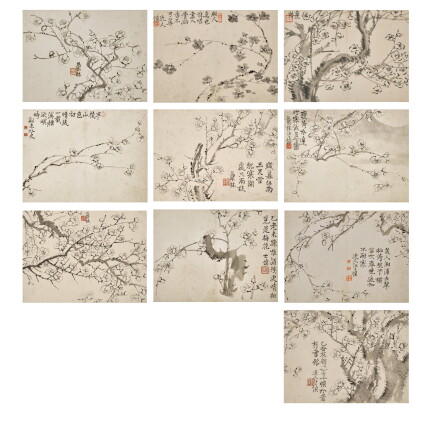 Catalog image of Wang Shishen 1686-1759 汪士慎 | Plum Blossoms 擬古墨梅