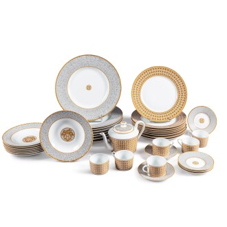 View 1 of Lot 440: Set of Forty Mosaïque au 24 Gold Dinner Set