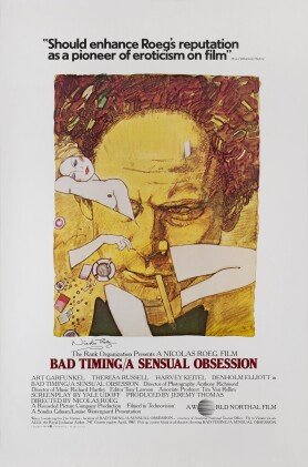 View 1 of Lot 29: Bad Timing (1980) Poster, US, Signed by Nicholas Roeg (director)