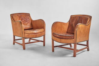 View 1 of Lot 146: Pair of "Mix" Easy Armchairs