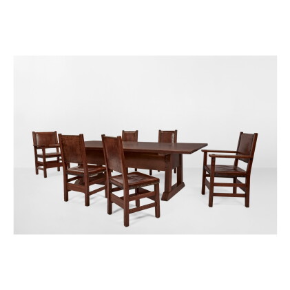 Catalog image of gustav stickley | set of six dining chairs