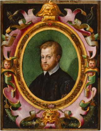 Catalog image of portrait of a bearded man, bust-length
